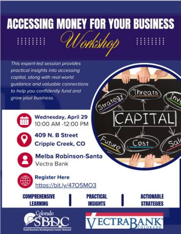 Accessing Money for Business Workshop April 29